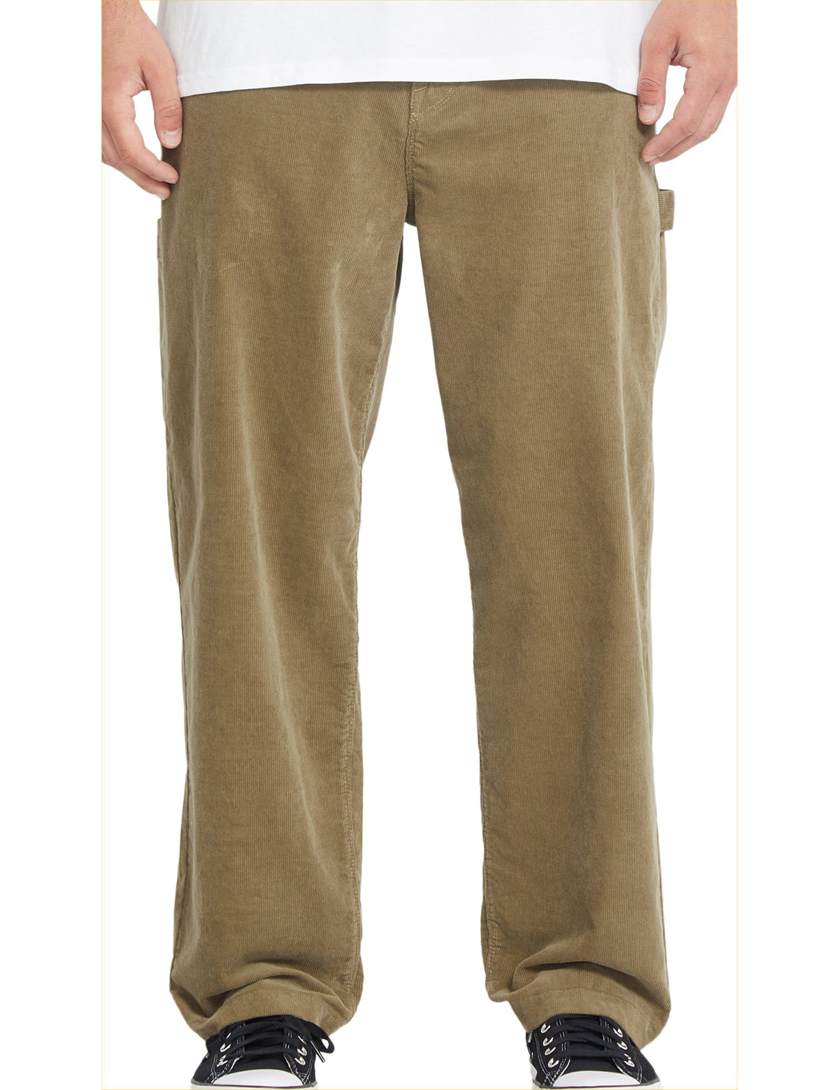 Volcom Kraftsman Cord Pant Trousers in Khaki