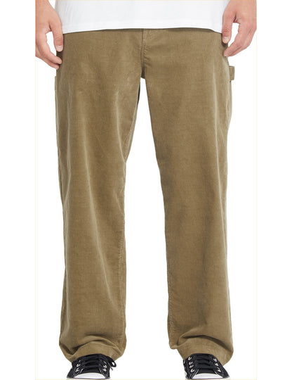 Volcom Kraftsman Cord Pant Trousers in Khaki