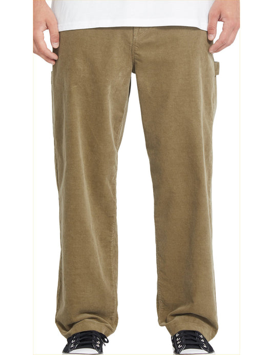 Volcom Kraftsman Cord Pant Trousers in Khaki