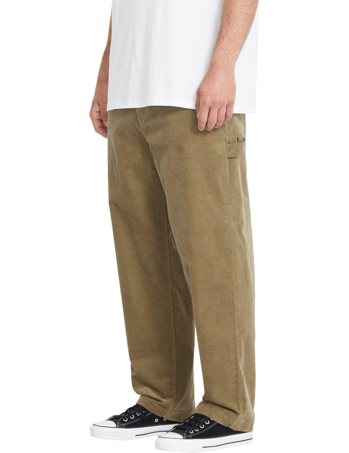 Volcom Kraftsman Cord Pant Trousers in Khaki