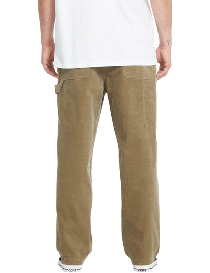 Volcom Kraftsman Cord Pant Trousers in Khaki