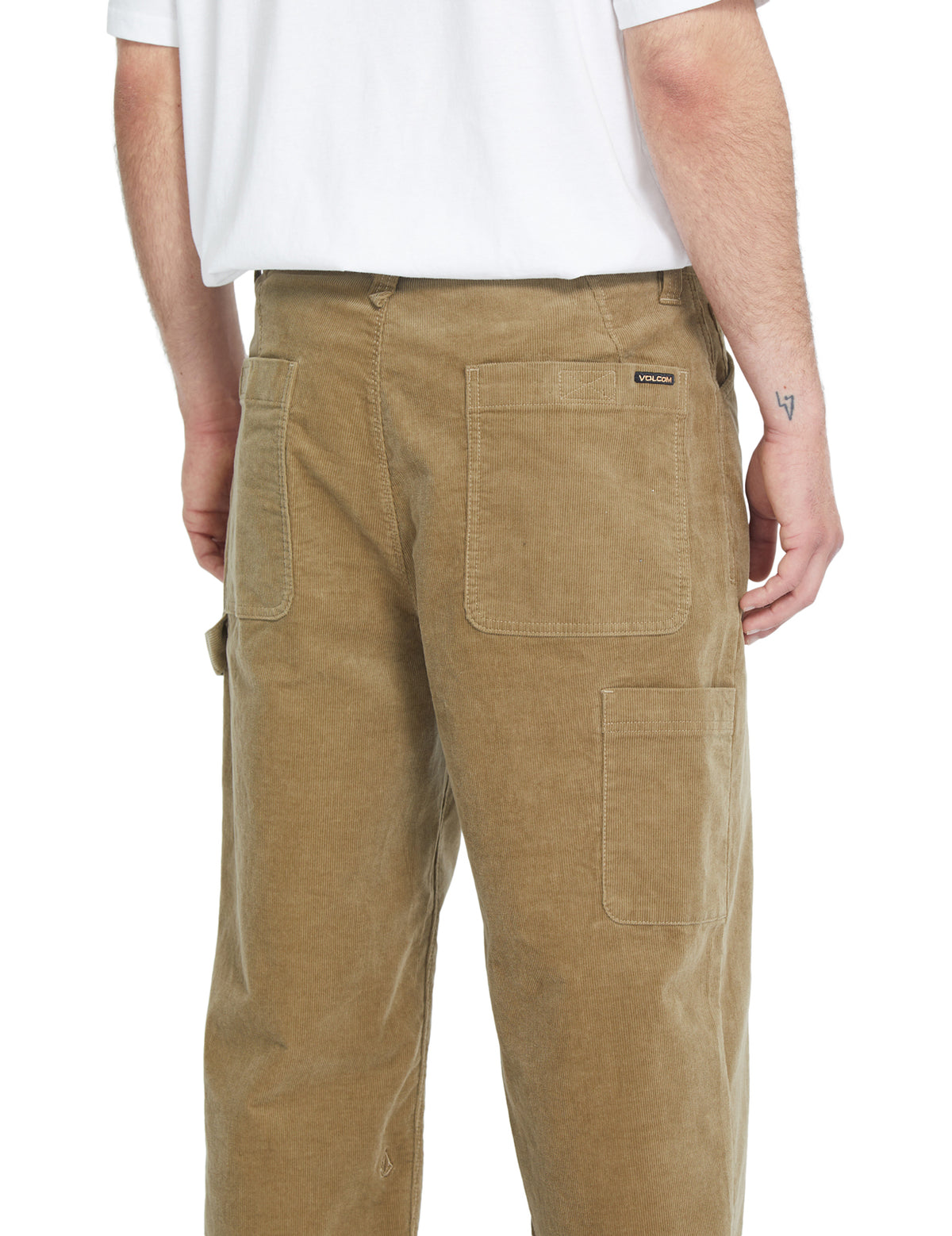 Volcom Kraftsman Cord Pant Trousers in Khaki