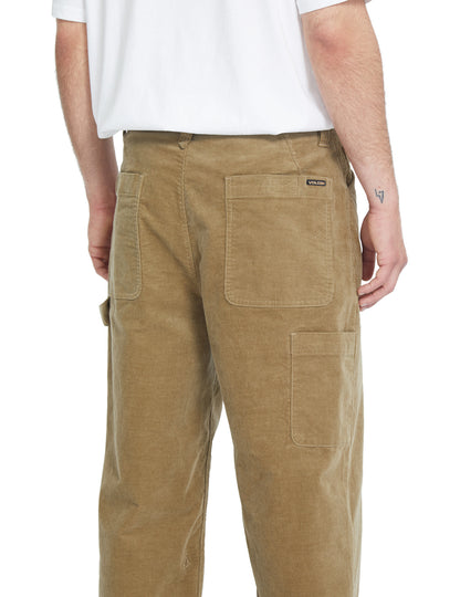 Volcom Kraftsman Cord Pant Trousers in Khaki