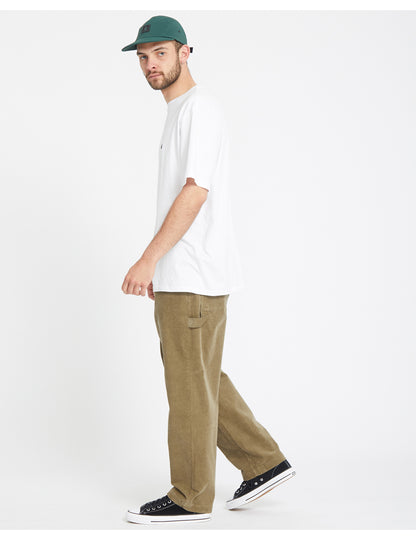 Volcom Kraftsman Cord Pant Trousers in Khaki