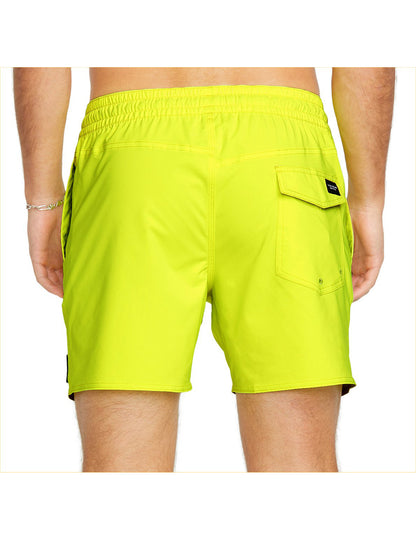 Volcom Lido Solid Trunk 16 Elasticated Boardshorts in Tennis Ball