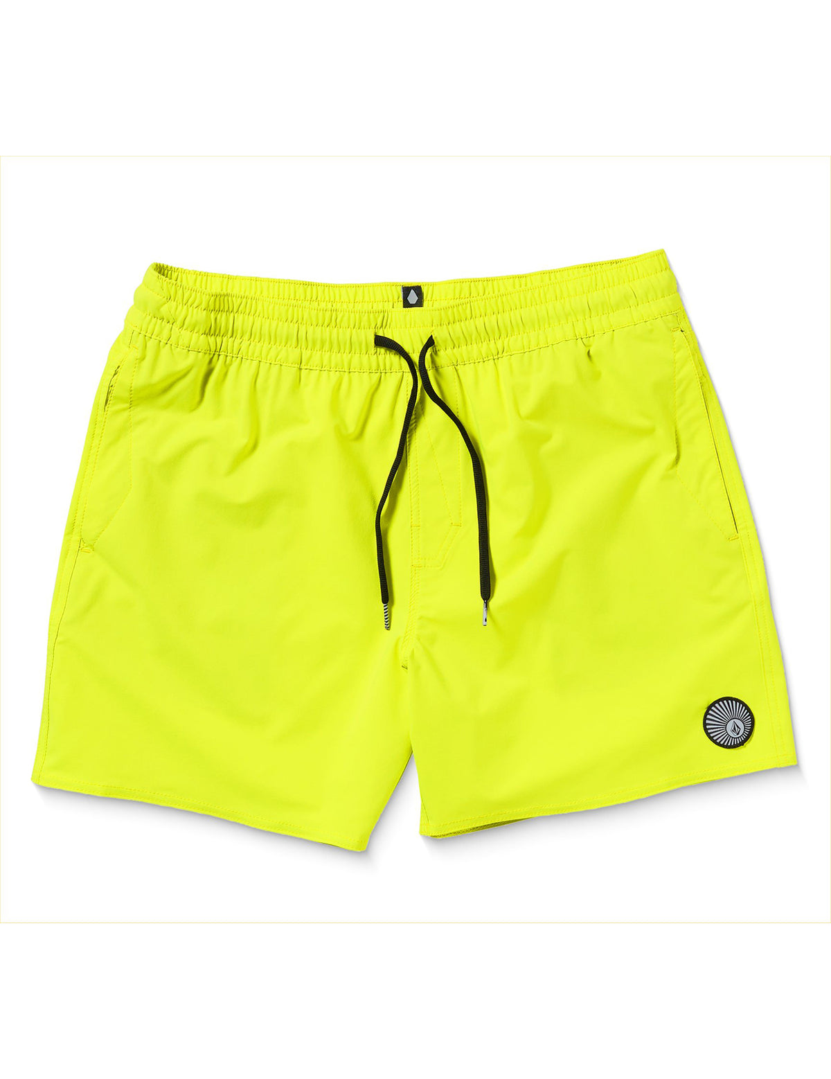 Volcom Lido Solid Trunk 16 Elasticated Boardshorts in Tennis Ball