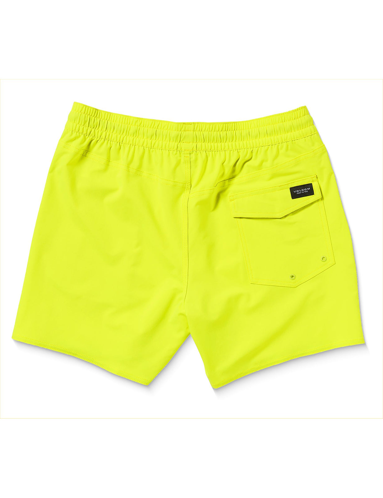 Volcom Lido Solid Trunk 16 Elasticated Boardshorts in Tennis Ball