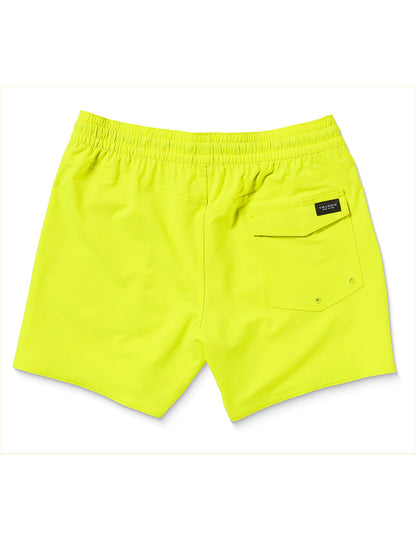 Volcom Lido Solid Trunk 16 Elasticated Boardshorts in Tennis Ball