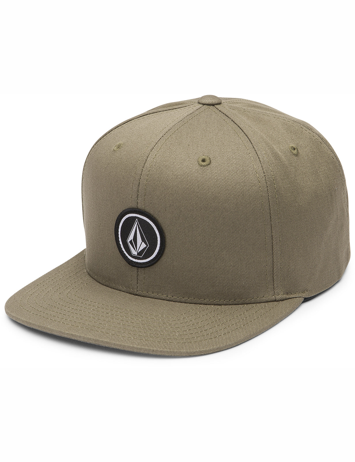 Volcom Quarter Twill Flat Peak Cap in Tarmac Brown