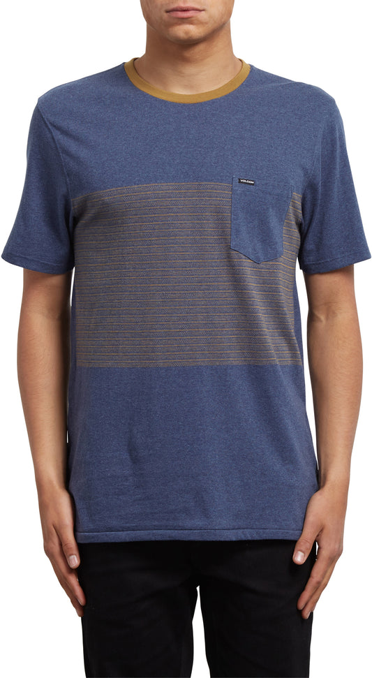 Volcom Threezy Pocket Short Sleeve T-Shirt in Deep Blue