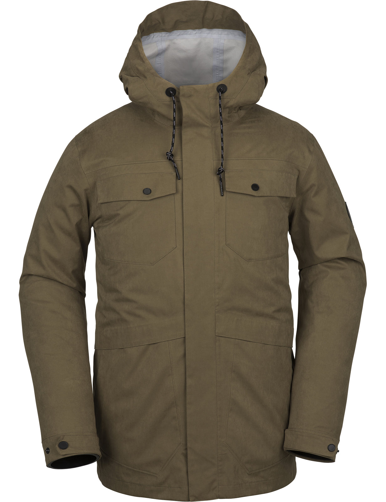 Volcom V.CO 3L Rain Shell Jacket in Moss