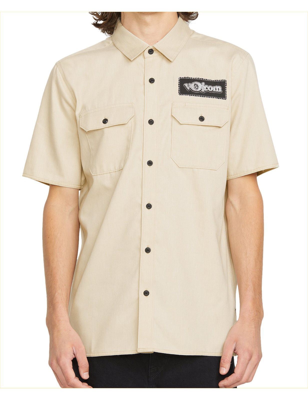 Volcom Volcom Ent Short Sleeve Shirt in Pale Khaki