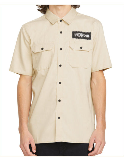 Volcom Volcom Ent Short Sleeve Shirt in Pale Khaki