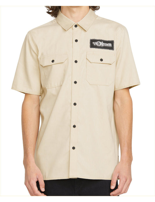 Volcom Volcom Ent Short Sleeve Shirt in Pale Khaki