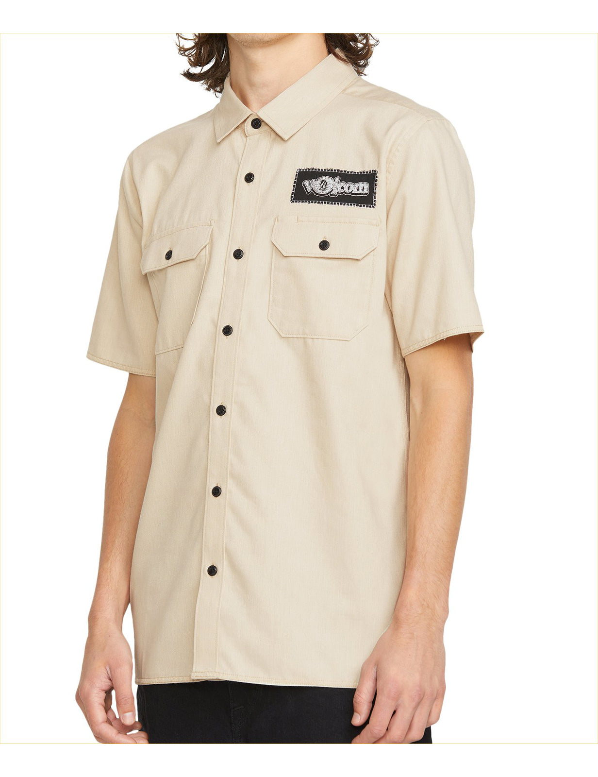 Volcom Volcom Ent Short Sleeve Shirt in Pale Khaki