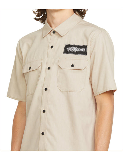 Volcom Volcom Ent Short Sleeve Shirt in Pale Khaki