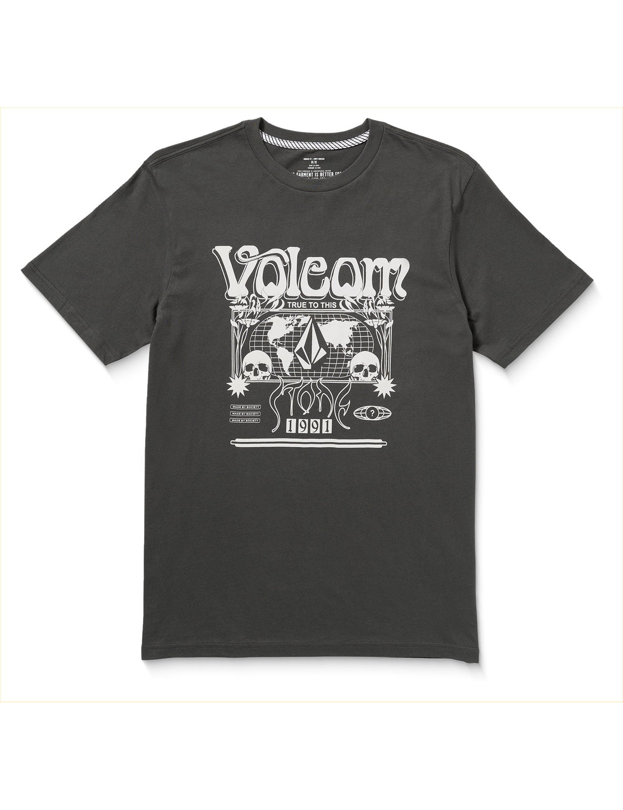 Volcom Worldly Short Sleeve T-Shirt in Stealth